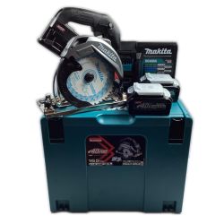 ＊＊ MAKITA マキタ 40v 2.5Ah 165mm 充電式マルノコ バッテリ2個・充電器付 ※PSEマークあり HS001GRDX ブラック Sランク