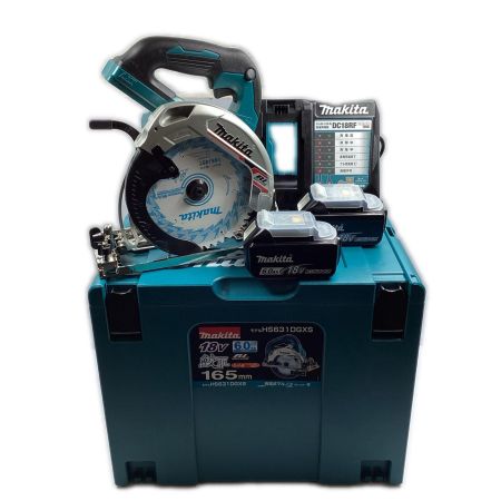 MAKITA マキタ 18v 6.0Ah 165mm 充電式マルノコ バッテリ2個・充電器付 ※PSEマークあり HS631DGXS ブルー