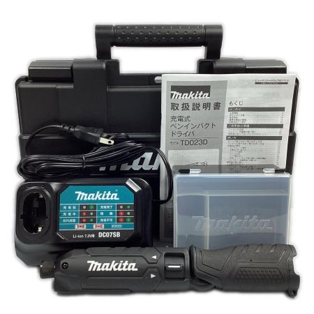  MAKITA マキタ 7.2v 充電式ペンインパクトドライバ ※バッテリー別販売 TD023D ブラック