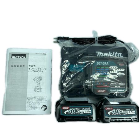  MAKITA マキタ 40V 2.5Ah 充電式インパクトレンチ TW007GRDX ブルー