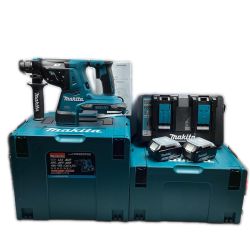 ＊＊ MAKITA マキタ 36v(18v＋18v) 28mm 充電式ハンマドリル バッテリ２個・２口急速充電器付 ※PSEマークあり HR282DPG2 ブルー Sランク