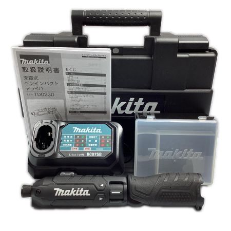  MAKITA マキタ 未使用 7.2v 充電式ペンインパクトドライバ ※バッテリ別販売 TD023D ブラック
