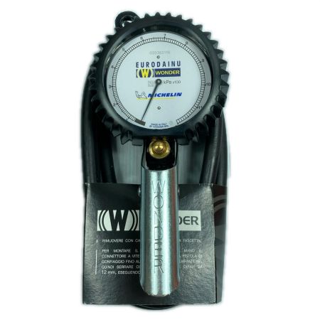  MICHELIN EURODAINU WONDER ミシュラン エアーゲージ 空気圧ゲージ 1200Kpa 未使用品 1991KPA シルバー