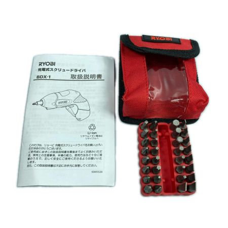  RYOBI リョービ 充電式スクリュードライバ BDX-1 レッド