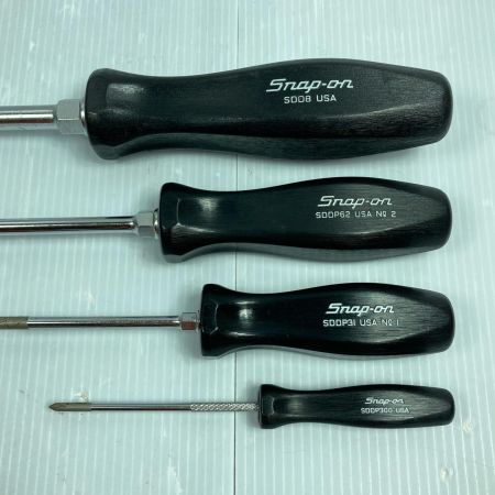  Snap-on スナップオン プラス／マイナス ドライバー 4本セット SDD8/SDDP62/SDDP300/SDDP31 ブラック