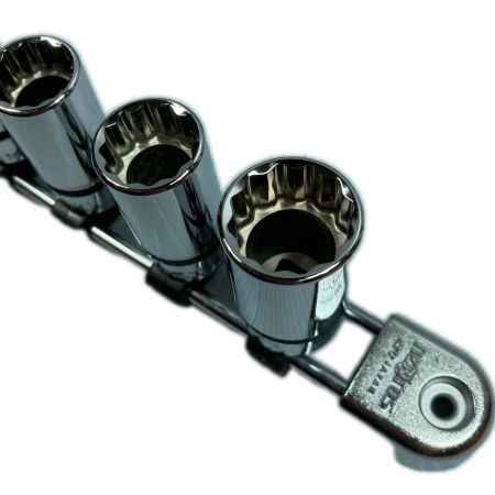  nepros 9.5sq セミディープソケットセット(十二角) NB3M-08W/NB3M-10W/NB3M-12W/NB3M-13W/NB3M-14W/NB3M-17W シルバー