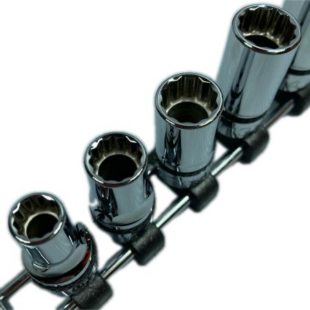  nepros 9.5sq セミディープソケットセット(十二角) NB3M-08W/NB3M-10W/NB3M-12W/NB3M-13W/NB3M-14W/NB3M-17W シルバー