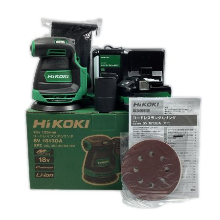  HIOKI 未使用 18v 125mm コードレスランダムサンダ ※PSEマークあり SV1813DA グリーン