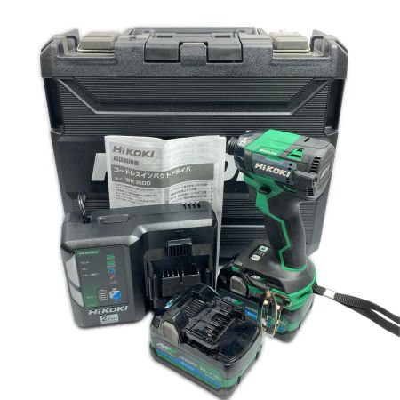  HiKOKI ハイコーキ 36v コードレスインパクトドライバ 充電器・バッテリ２個付 ※PSEマークあり WH36DD グリーン