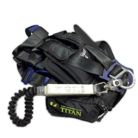  TITAN Mサイズ 墜落制止用器具 フルハーネス (2) PAHN-10A-BL-M ブラック