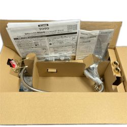 ＊＊ TOTO トートー 台付シングル混合水栓（エコシングル、ハンドシャワー、寒冷地用）未使用 TKS05305ZA シルバー Sランク