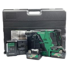 ＊＊ HiKOKI ハイコーキ 36v 28mm SDSプラス コードレスロータリハンマドリル 充電器・バッテリ×2個・ケース付 ※PSEマークあり DH36DPA グリーン Bランク