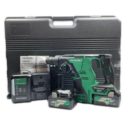  HiKOKI ハイコーキ 36v 28mm SDSプラス コードレスロータリハンマドリル 充電器・バッテリ×2個・ケース付 ※PSEマークあり DH36DPA グリーン