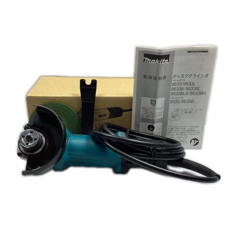  MAKITA マキタ 100mm 100v コード式 ディスクグラインダ 未使用 (2) 9533BL ブルー