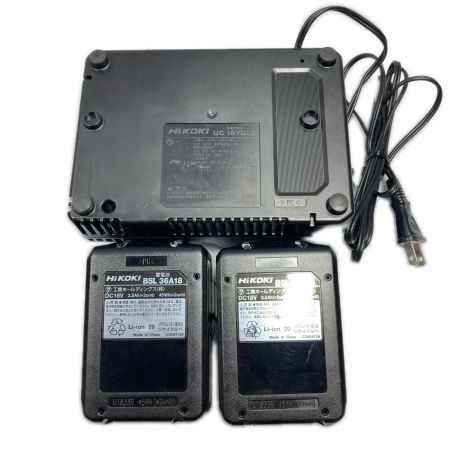  HiKOKI ハイコーキ 36v コードレスインパクトドライバ バッテリ2個・充電器付 ※PSEマークあり WH36DA グリーン