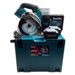 ＊＊ MAKITA マキタ 40v 2.5Ah 165mm 充電式マルノコ バッテリ２個・充電器付 ※PSEマークあり HS001GRDX ブルー Sランク