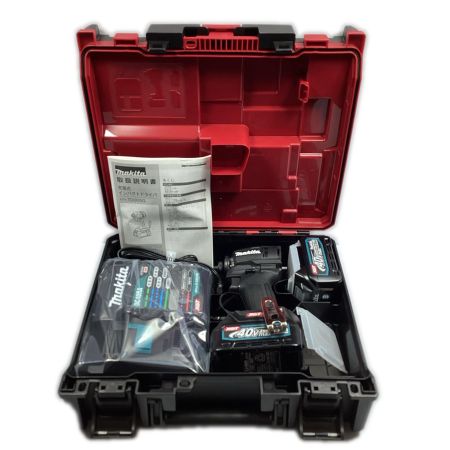  MAKITA マキタ 40V 220N･m 充電式インパクトドライバ 充電器・バッテリ2個付 ※PSEマークあり (1) TD005GRDX ブラック