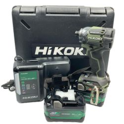 HiKOKI ハイコーキ 36v コードレスインパクトドライバ バッテリ２個・充電器付 ※PSEマークあり WH36DC オリーブ Cランク