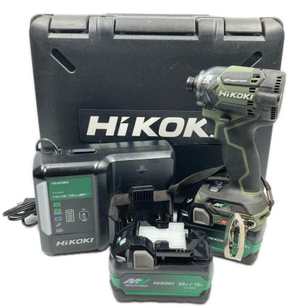HiKOKI ハイコーキ 36v コードレスインパクトドライバ バッテリ２個・充電器付 ※PSEマークあり WH36DC オリーブ
