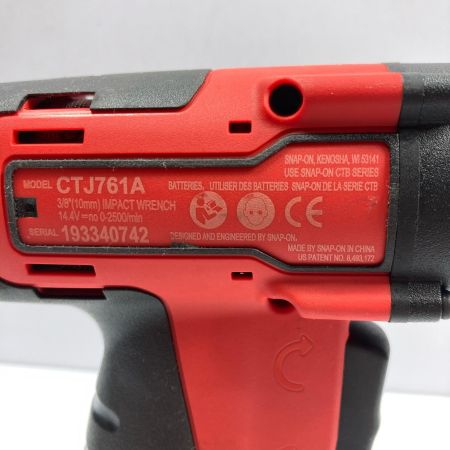  Snap-on スナップオン 9.5sq 14.4V コードレスインパクトレンチ CTJ761A レッド