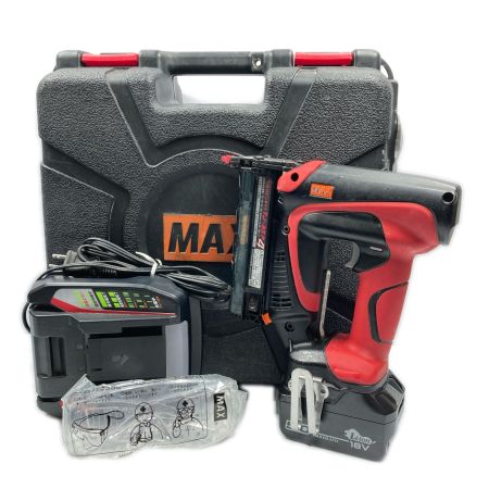  MAX マックス 18V 15-35mm 充電式ピンネイラ TJ-35P4 レッド×ブラック