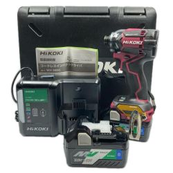 HiKOKI ハイコーキ 36v コードレスインパクトドライバ バッテリ２個・充電器付 ※PSEマークあり WH36DC フレアレッド Sランク
