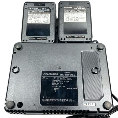 HiKOKI ハイコーキ 36v コードレスインパクトドライバ バッテリ２個・充電器付 ※PSEマークあり WH36DC フレアレッド