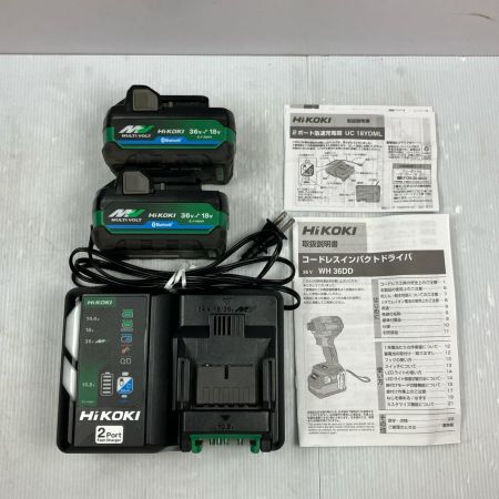HiKOKI ハイコーキ 36V コードレスインパクトドライバ WH36DD ブラック