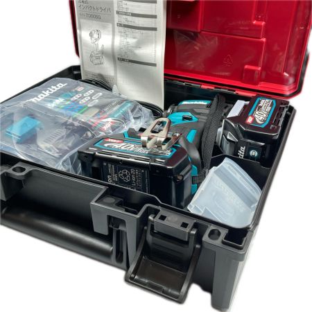 MAKITA マキタ 40v 充電式インパクトドライバ バッテリ２個・充電器付 ※PSEマークあり (2) TD005GRDXB ブルー