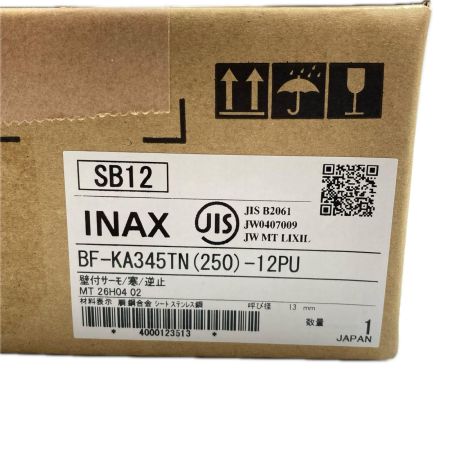 INAX 壁付サーモ/寒/逆止 水栓金具 BF-KA345TN(250)-12PU シルバー