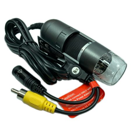 ANMO 10~200倍 TV用 マイクロスコープ (コンポジット映像入力:黄色) AM4112N ブラック