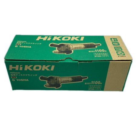 HiKOKI ハイコーキ 100mm 細径 電気ディスクグラインダ コード式 G10SHA シルバー×ブラック
