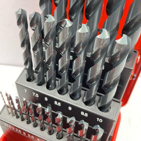 MITSUBISHI ミツビシ 鉄工用 ハイスドリルセット ストレートシャンク 未使用品 25本組 SET25 レッド