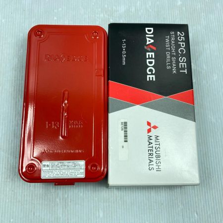MITSUBISHI ミツビシ 鉄工用 ハイスドリルセット ストレートシャンク 未使用品 25本組 SET25 レッド
