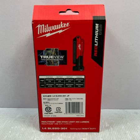 Milwaukee USB充電式スティックライト L4 SL550-301 JP レッド