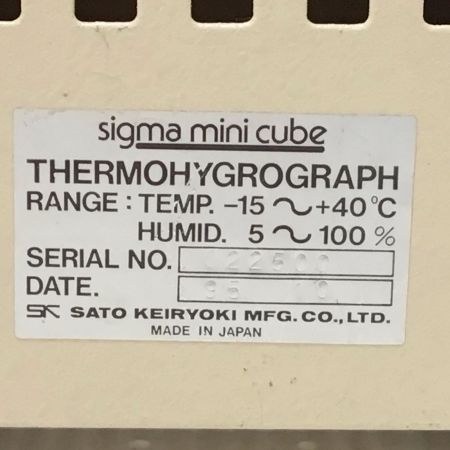  佐藤測量 程度B sigma mini cube/温湿度記録計