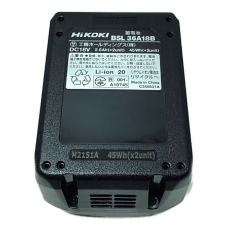  HiKOKI ハイコーキ インパクトドライバ 未使用品 付属品完備 WH36DC ブラック