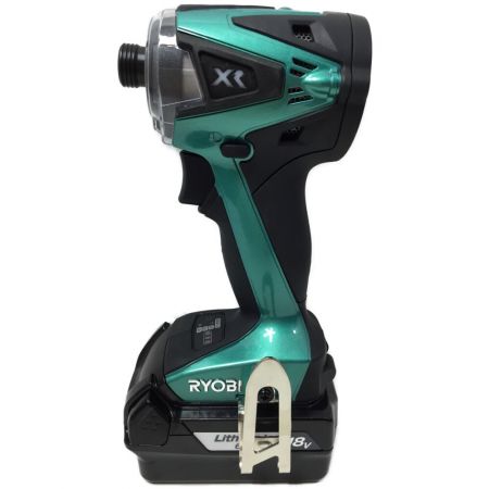  RYOBI リョービ インパクトドライバ 未使用品 充電器・充電池2個・ケース付 BID-10XR グリーン
