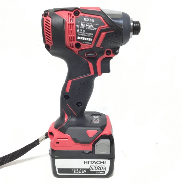 HITACHI 日立 インパクトドライバ 14.4v 充電器・充電池2個・ケース付 WH 14DDL レッド｜中古｜なんでもリサイクルビッグバン