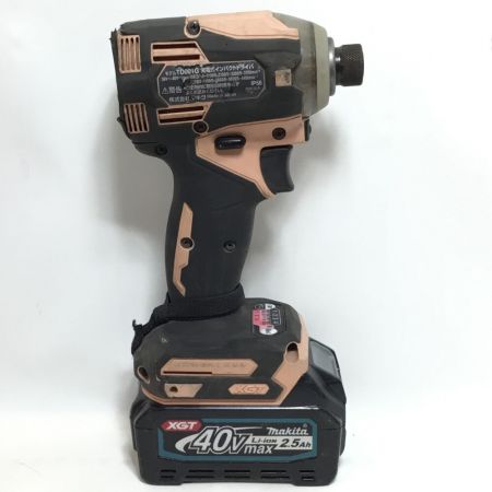  MAKITA マキタ インパクトドライバ 40v 充電器・充電池2個・ケース付 コードレス式 程度C TD001GDXFC ピンク