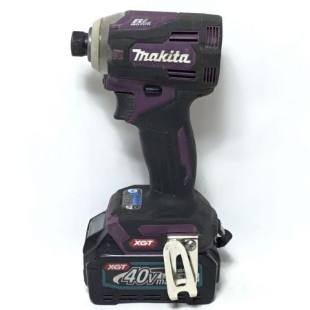  MAKITA マキタ インパクトドライバ 40v 充電器・充電池2個・ケース付 程度C TD001G パープル
