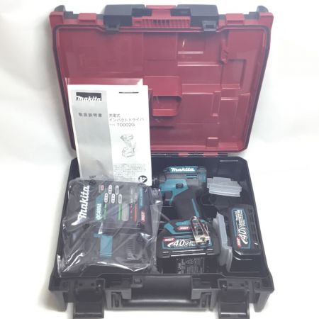  MAKITA マキタ インパクトドライバ 40v 未使用品 付属品完備 コードレス式 ② TD002GRDX ブルー