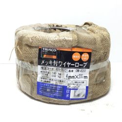 ΘΘ TRUSCO トラスコ メッキ付ワイヤーロープ 未使用品(S) 4mm×20ｍ CWM-4S200 Sランク