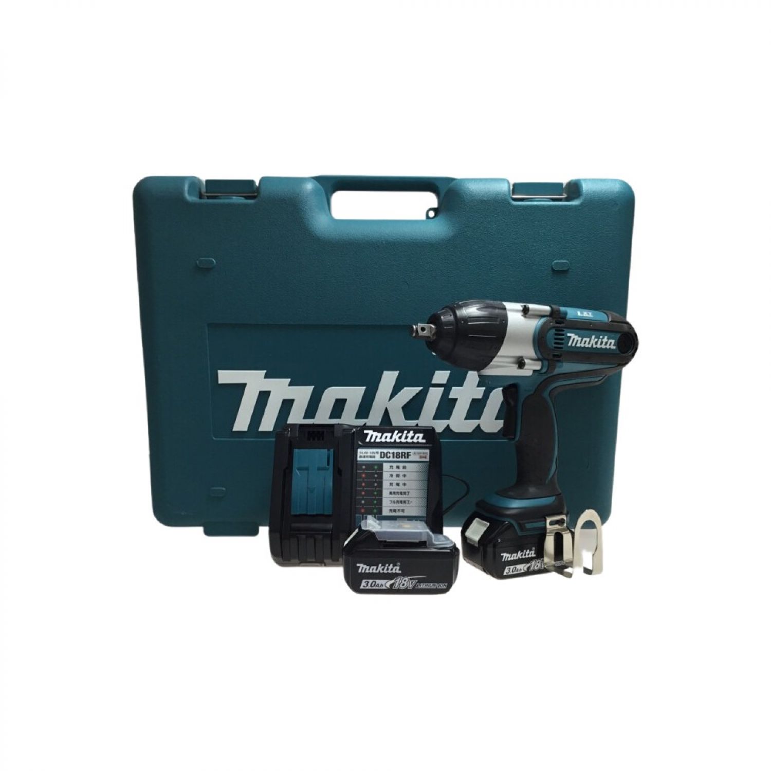 中古】 MAKITA マキタ インパクトレンチ 18v 充電器・充電池2個