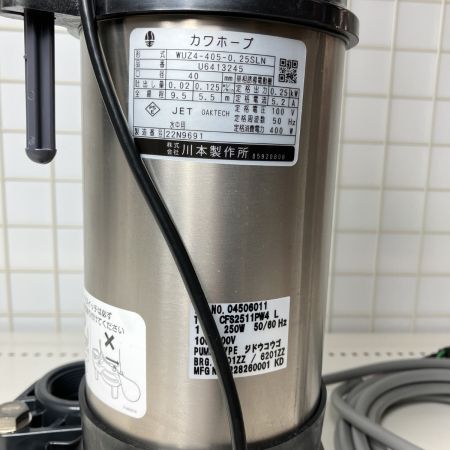 ЗЗ 川本製作所(KAWAMOTO) 100V 水中ポンプ WUZ4-405-0.25SLN