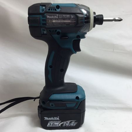  MAKITA マキタ 工具 電動工具 インパクトドライバ 未使用品(S) 付属品完備 コードレス式 14.4v  TD138DRFX ブルー
