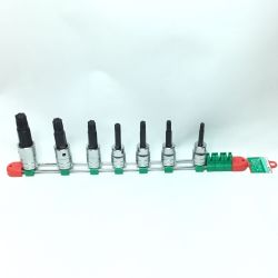 ΘΘ KTC ケーティーシー 工具 ハンドツール T型トルクスビットソケットセット 程度A 7本組 台座有 TBT407T Aランク