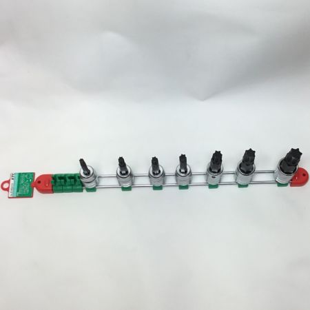  KTC ケーティーシー 工具 ハンドツール T型トルクスビットソケットセット 程度A 7本組 台座有 TBT407T
