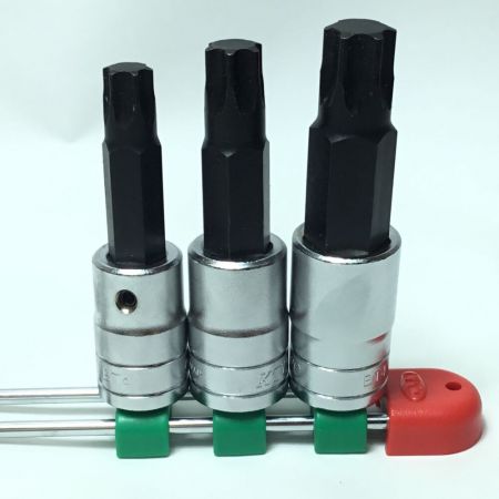  KTC ケーティーシー 工具 ハンドツール T型トルクスビットソケットセット 程度A 7本組 台座有 TBT407T