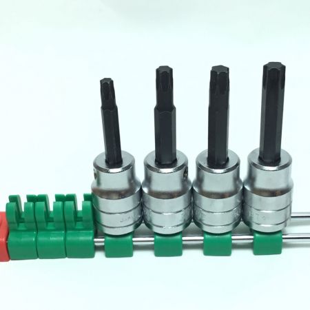  KTC ケーティーシー 工具 ハンドツール T型トルクスビットソケットセット 程度A 7本組 台座有 TBT407T